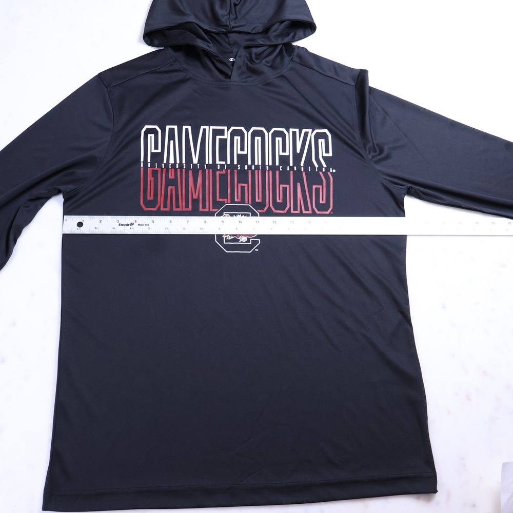 Champion Mens South Carolina Gamecocks Hooded Long Sleeve Shirt Black Size M - Picture 7 of 9